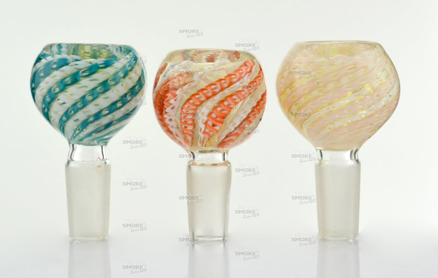 14mm Twisting Art Color Bowls - SmokeZone 420