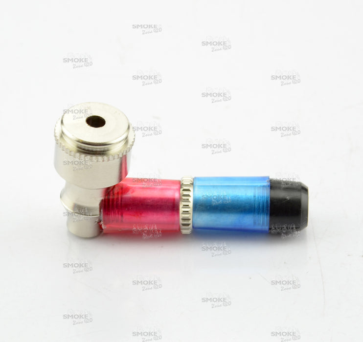 2" Mini Blue & Pink Metal Pipe - SmokeZone 420