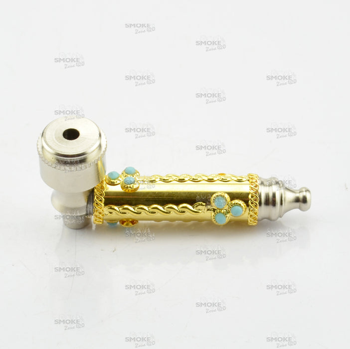 3" Gold Sleeve Metal Pipe - SmokeZone 420