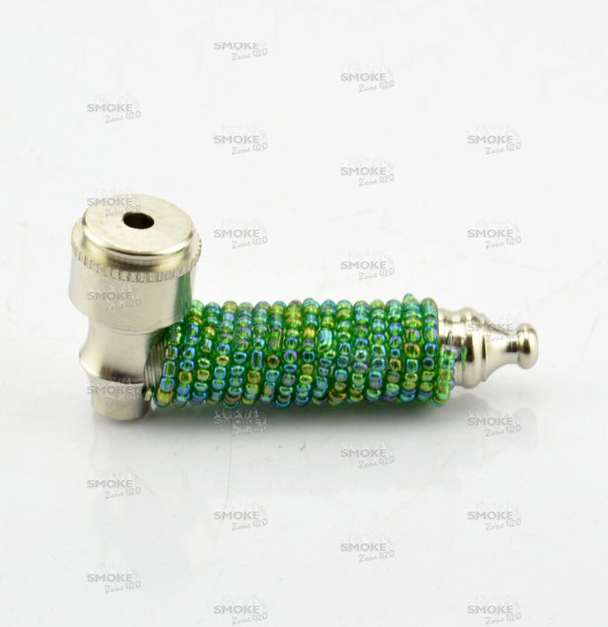 2.5" Mini Beaded Body Metal Pipe - SmokeZone 420