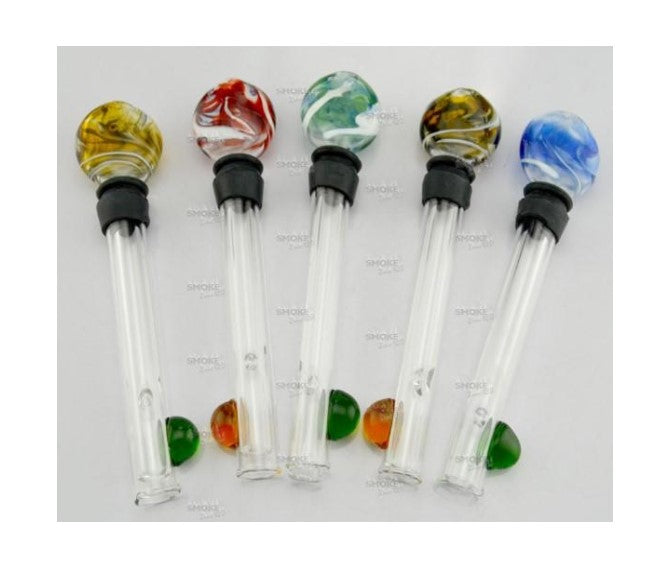 4" Color Head Push Glass Blunt (5 Pack) - SmokeZone 420