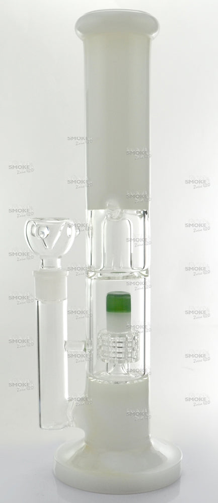 13" Dome & Matrix Perc White Color Water Pipe - SmokeZone 420