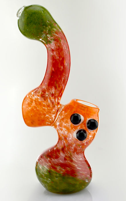 7" Triple Bead Frit Rasta Sherlock Bubbler - SmokeZone 420
