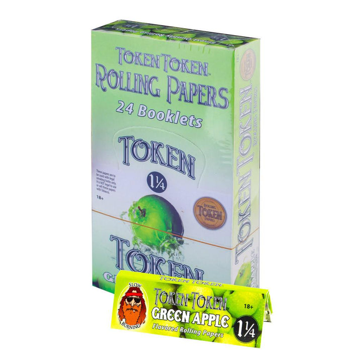 Toke Token 1 1/4 Flavor Paper (Green Apple) - SmokeZone 420