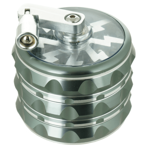 2.5" Lighting Clear Top Handle Grinder - SmokeZone 420