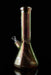 12" 7mm Metallic Gold Dollar Beaker - SmokeZone 420