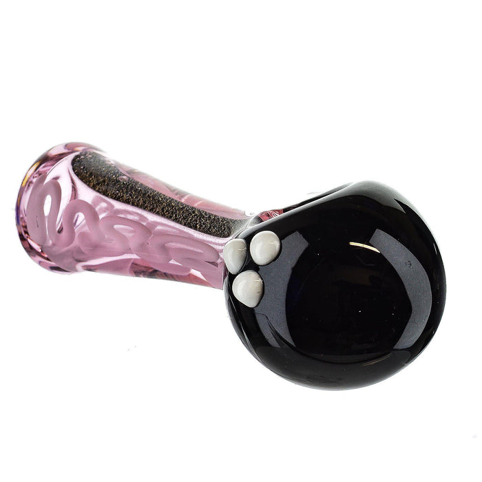 5" Black Head Pink Dichro Body Spoon Pipe - SmokeZone 420