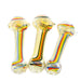 4" Flat Mouth Fumed Rasta Stripe Hand Pipe - SmokeZone 420