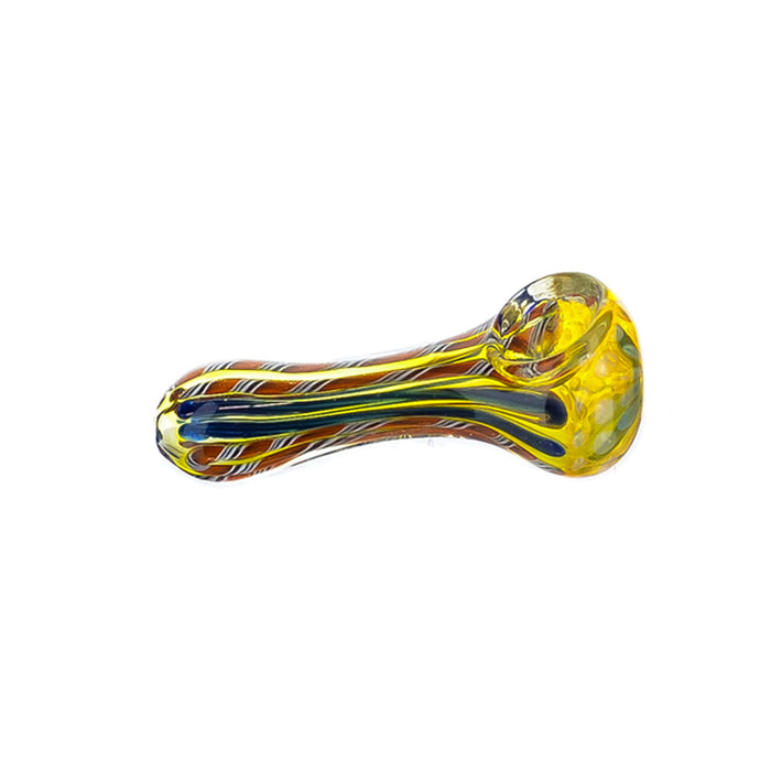 3.5" Dark Fumed Inside Out & Dot Art Hand Pipe - SmokeZone 420