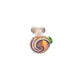 5" Flat Mouth Inside Swirl Art Fumed Hand Pipe - SmokeZone 420