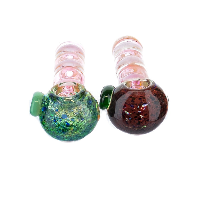 5" Frit Head Inside Ring Fumed Hand Pipe - SmokeZone 420
