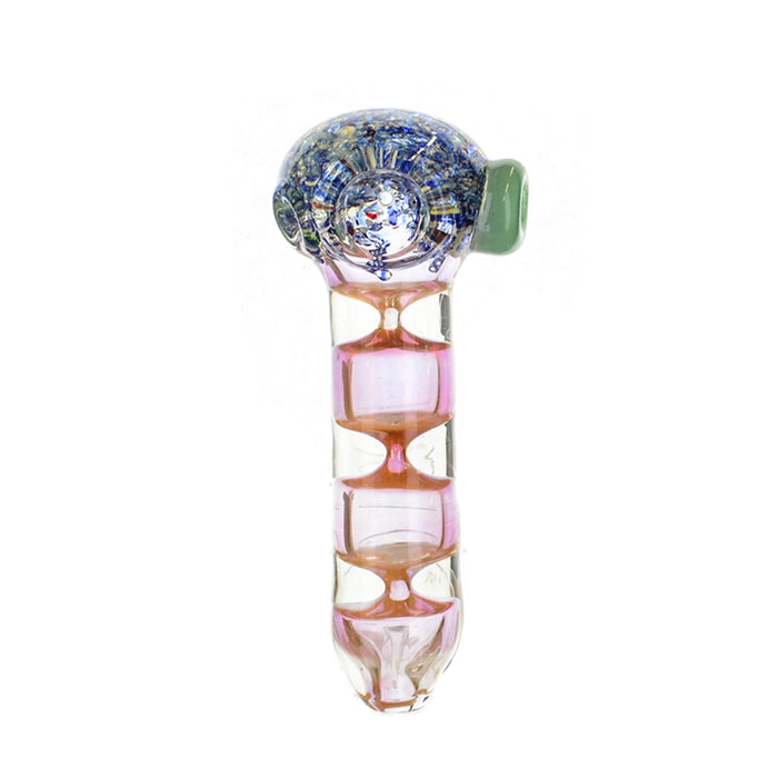 5" Frit Head Inside Ring Fumed Hand Pipe - SmokeZone 420