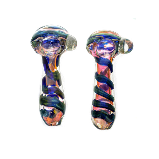 5" Electric Swirl Rose Gold Fumed Hand Pipe - SmokeZone 420