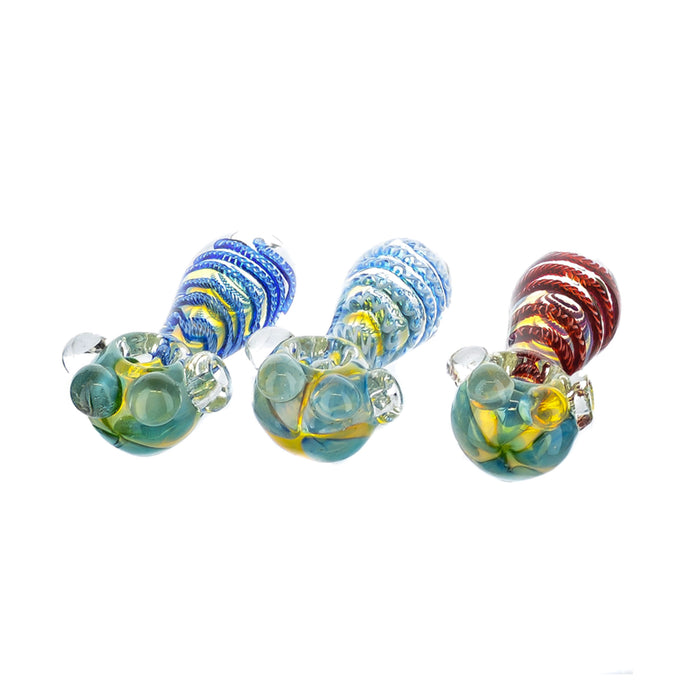 4" Triple Bead Inside Work Hand Pipe - SmokeZone 420