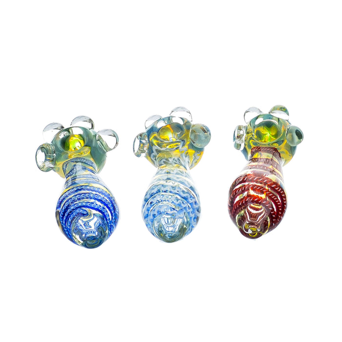 4" Triple Bead Inside Work Hand Pipe - SmokeZone 420