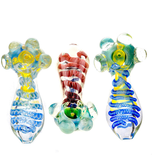4" Triple Bead Inside Work Hand Pipe - SmokeZone 420