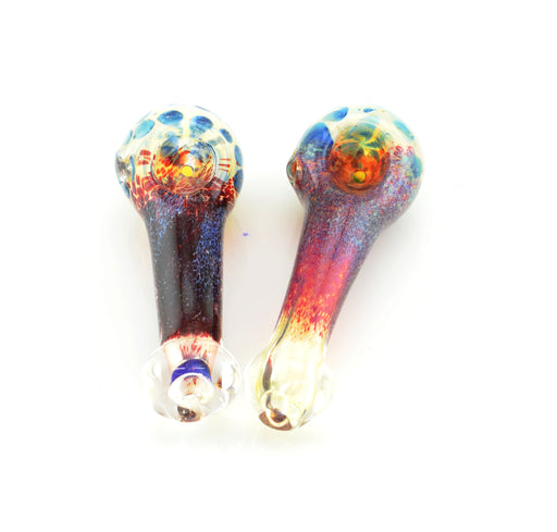 4" Frit Body Polka Head Hand Pipe - SmokeZone 420