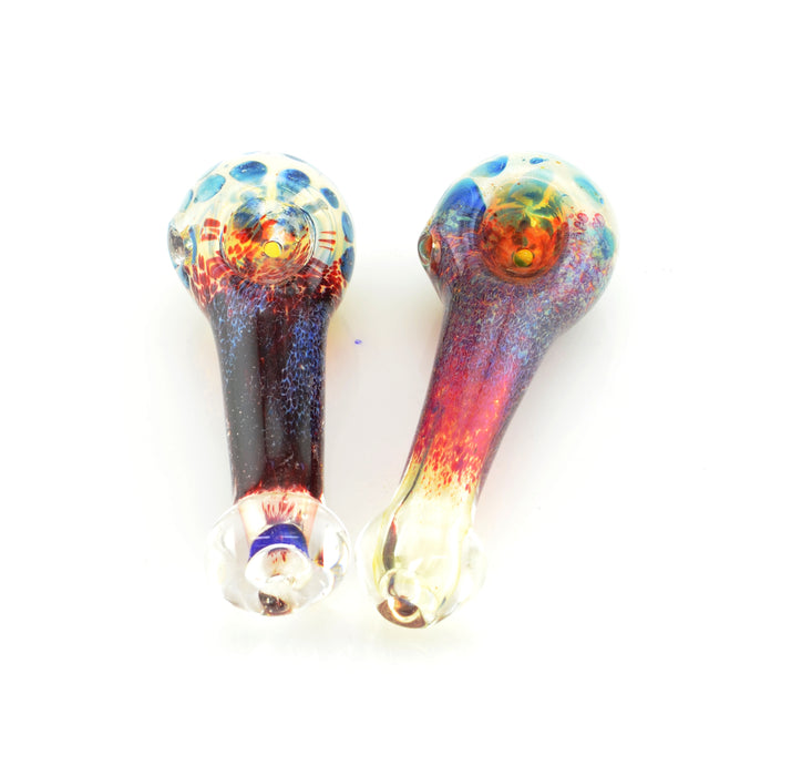 4" Frit Body Polka Head Hand Pipe - SmokeZone 420