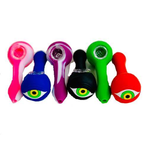 5" Silicone Eye Hand Pipe - SmokeZone 420