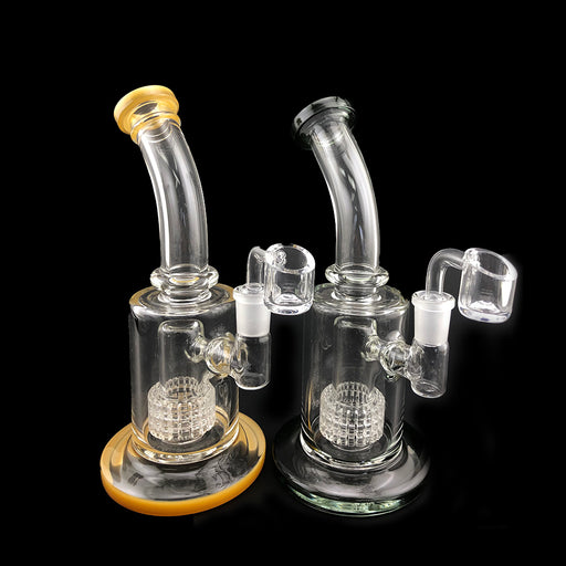 9" Curved Mouth Matrix Perc Dab Rig - SmokeZone 420