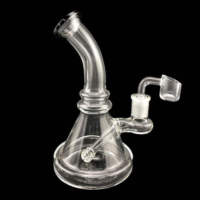7" Curved Double Ring Thick Beaker Base Dab Rig - SmokeZone 420