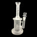 8" Frosted Tube Honeycomb Art Water Pipe - SmokeZone 420
