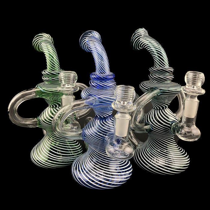 8" Full Twisted Color Recycler Dab Rig - SmokeZone 420