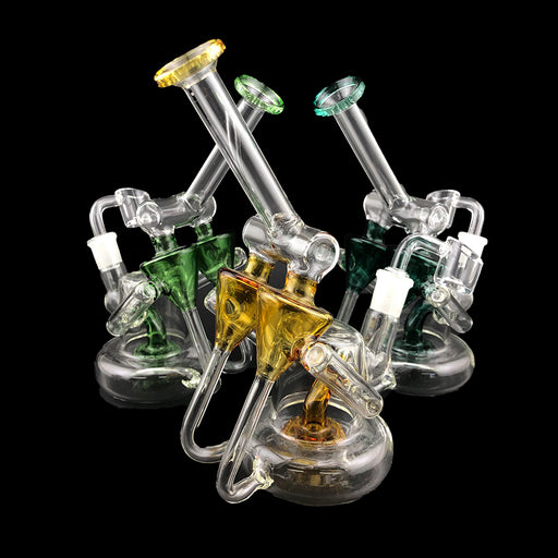 8" Microscope Recycler Showerhead Perc Dab Rig - SmokeZone 420