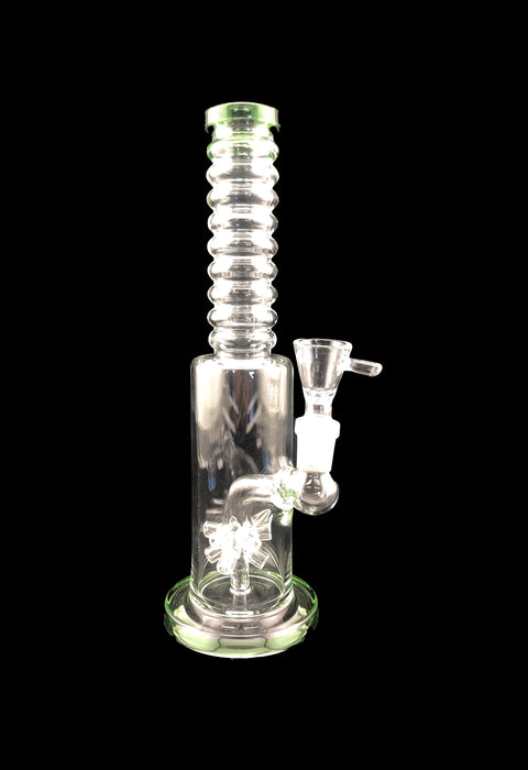 10" Ribbed Tube Sea Mine Perc Water Pipe - SmokeZone 420