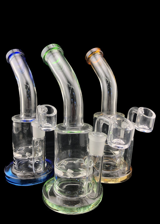 8" Tornado Perc Assorted Color Dab Rig - SmokeZone 420