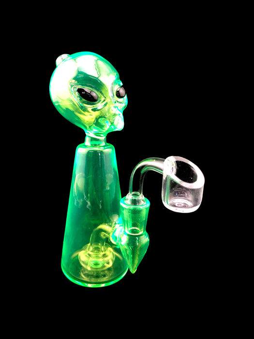 7" Alien Head UV Reactive Dab Rig - SmokeZone 420