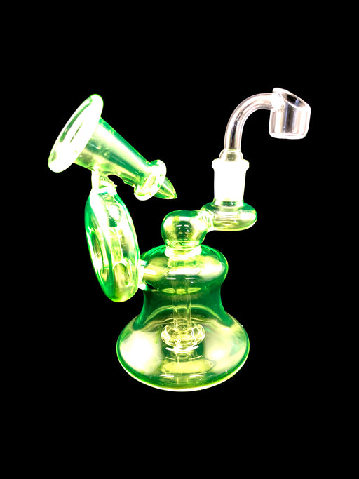 6" Horn Style UV Reactive Dab Rig - SmokeZone 420