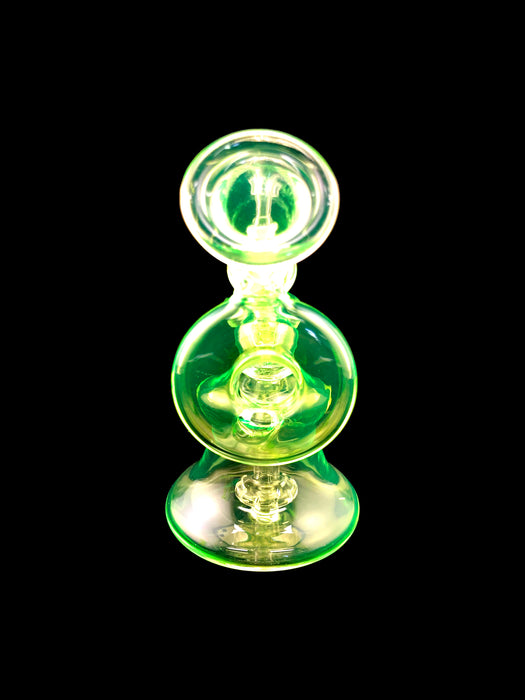 6" Horn Style UV Reactive Dab Rig - SmokeZone 420