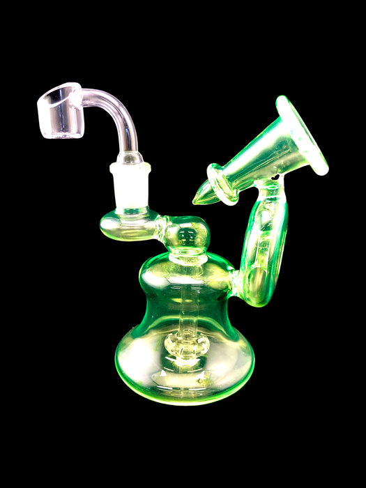 6" Horn Style UV Reactive Dab Rig - SmokeZone 420