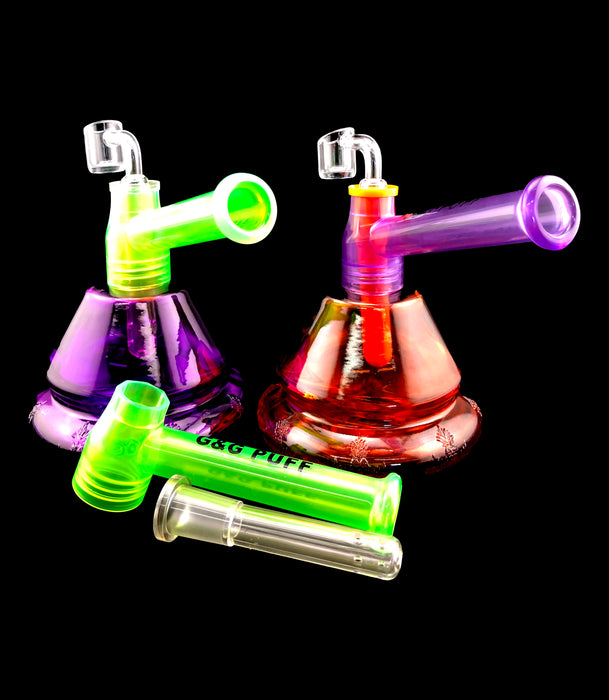 5.5" Glass Base Acrylic Mouth Dab Rig Kit - SmokeZone 420