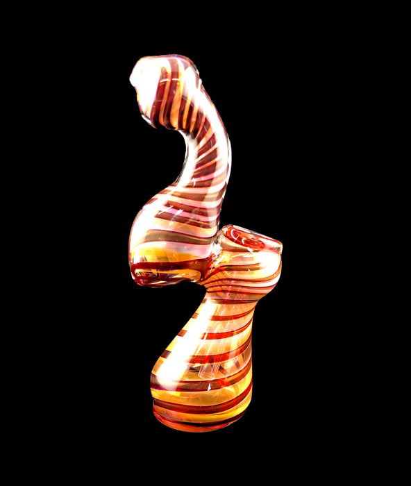 7" Rose Gold Twist Sherlock Bubbler - SmokeZone 420