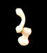 6" White Fritted Color Stripe Bubbler - SmokeZone 420