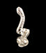 6" Whited Striped Clear Sherlock Bubbler - SmokeZone 420