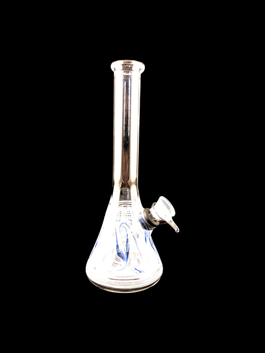 8" Beaker Wrap & Rake Slide Water Pipe - SmokeZone 420