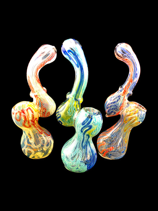 7.5" Fumed Inside Color Work Sherlock Bubbler - SmokeZone 420
