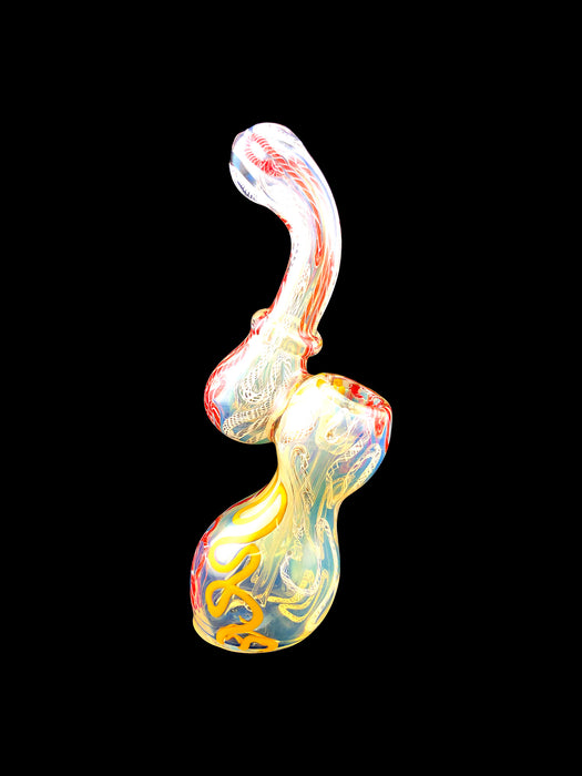 7.5" Fumed Inside Color Work Sherlock Bubbler - SmokeZone 420