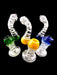 7" White Inside Swirl Sherlock Bubbler - SmokeZone 420