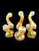 7" Gold Twisted Fumed Sherlock Bubbler - SmokeZone 420