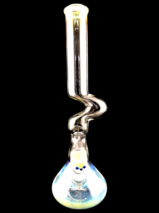 18" Gold Fumed Zong Beaker Water Pipe - SmokeZone 420