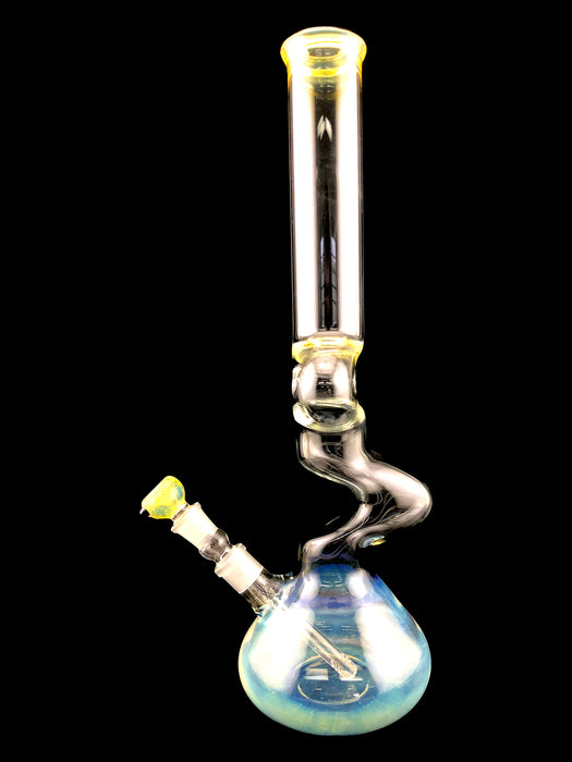 18" Gold Fumed Zong Beaker Water Pipe - SmokeZone 420