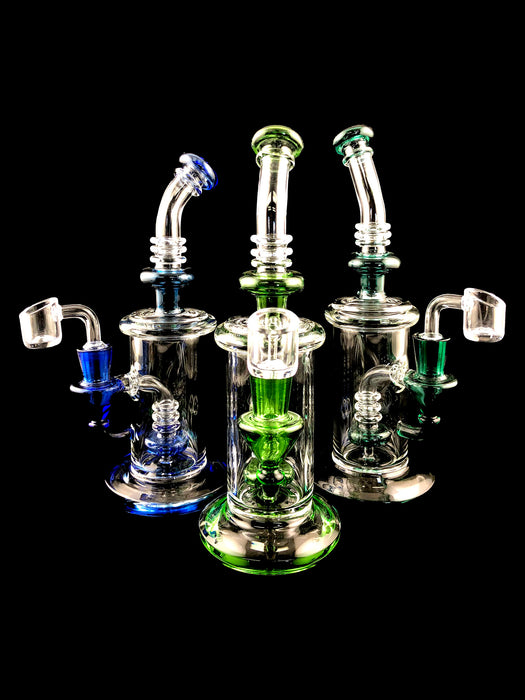 9" Triple Ring Shower Perc Dab Rig - SmokeZone 420