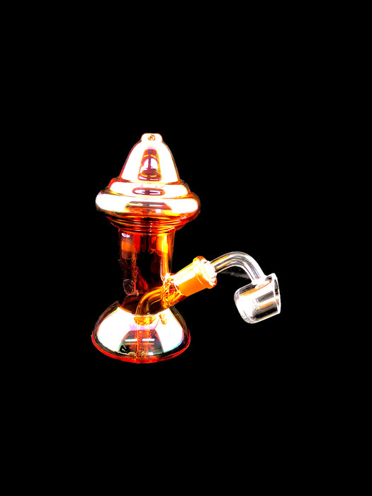 6" Metallic Color Mushroom Dab Rig - SmokeZone 420