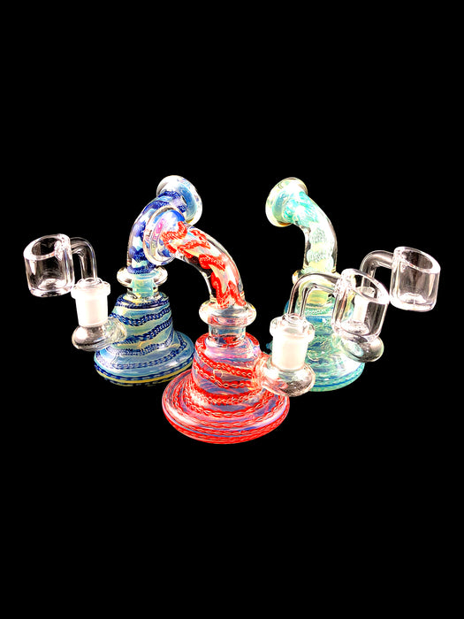5" Fumed Inside Swirl Mini Dab Rig - SmokeZone 420