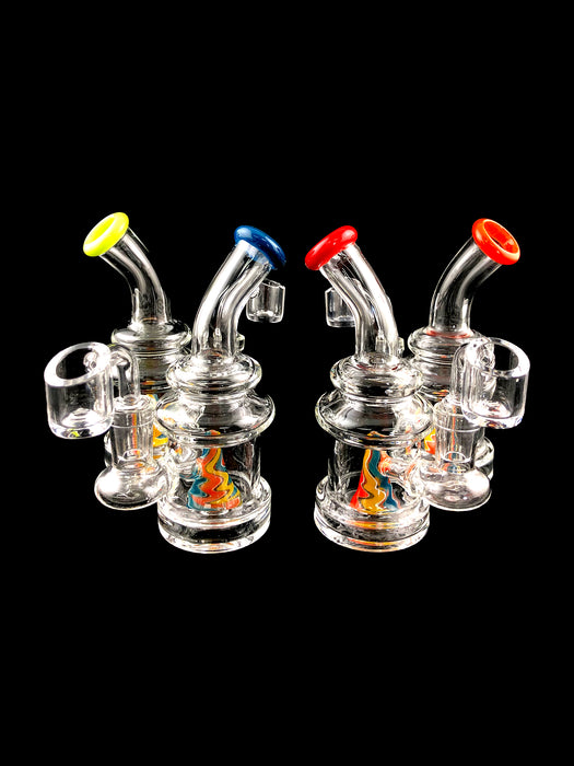 5" Clear Reverse Color Cone Mini Dab Rig - SmokeZone 420