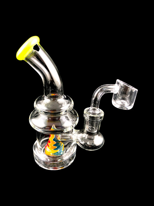 5" Clear Reverse Color Cone Mini Dab Rig - SmokeZone 420